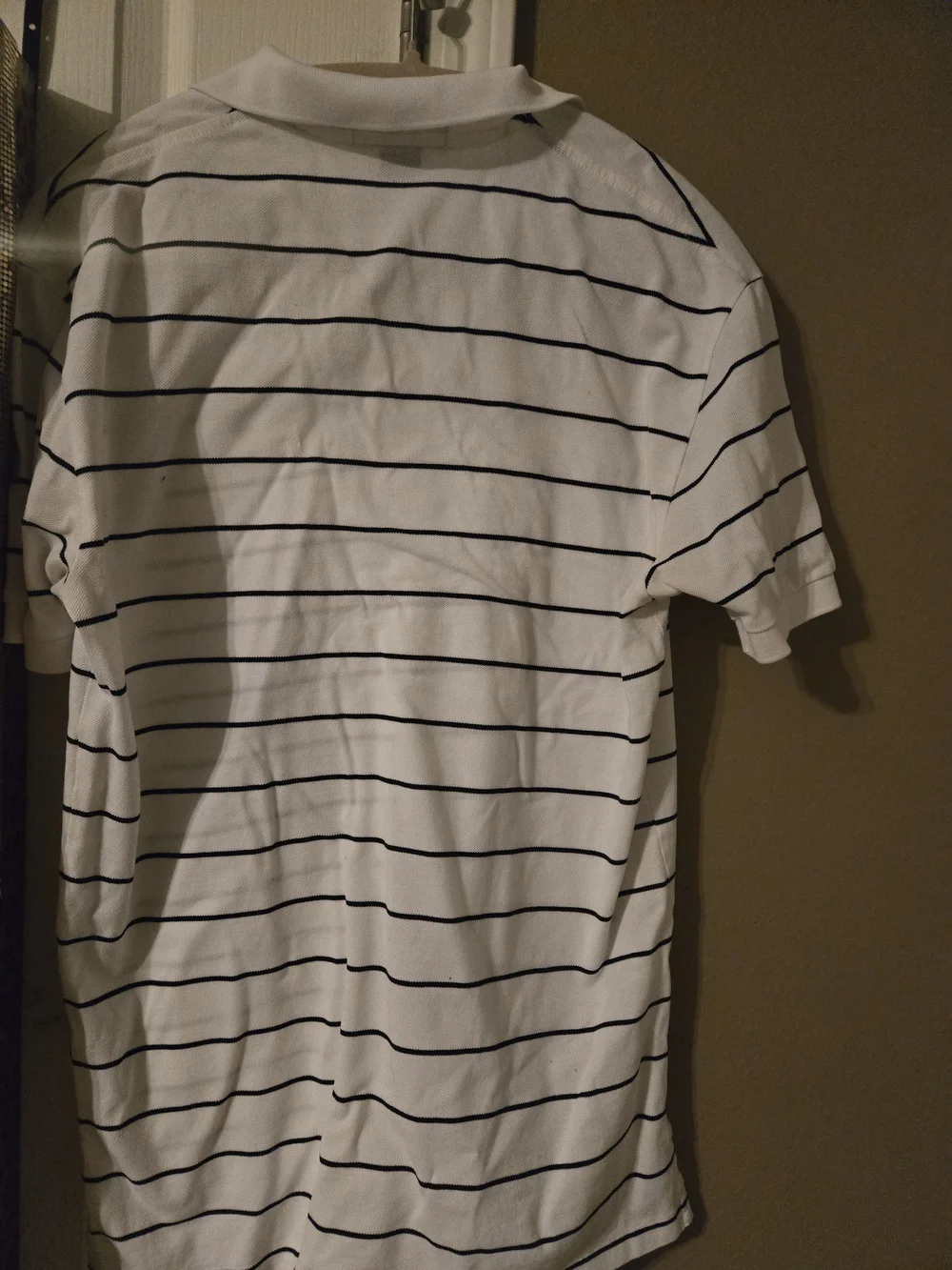 : Polo Ralph Lauren Mens Small Black White Striped Pony Logo Pique Polo Shirt